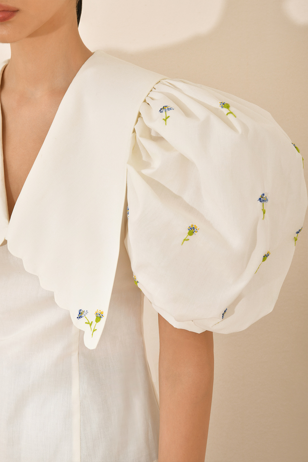 Blouse with embroidered collar 3